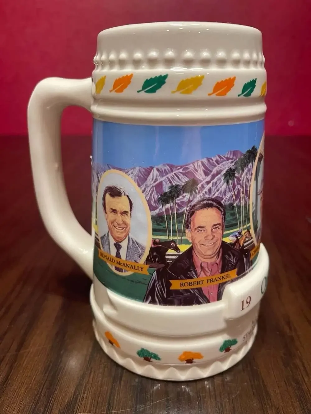 1991 Oak Tree Racing Association All-Time Leading Stakes Trainers Beer Stein